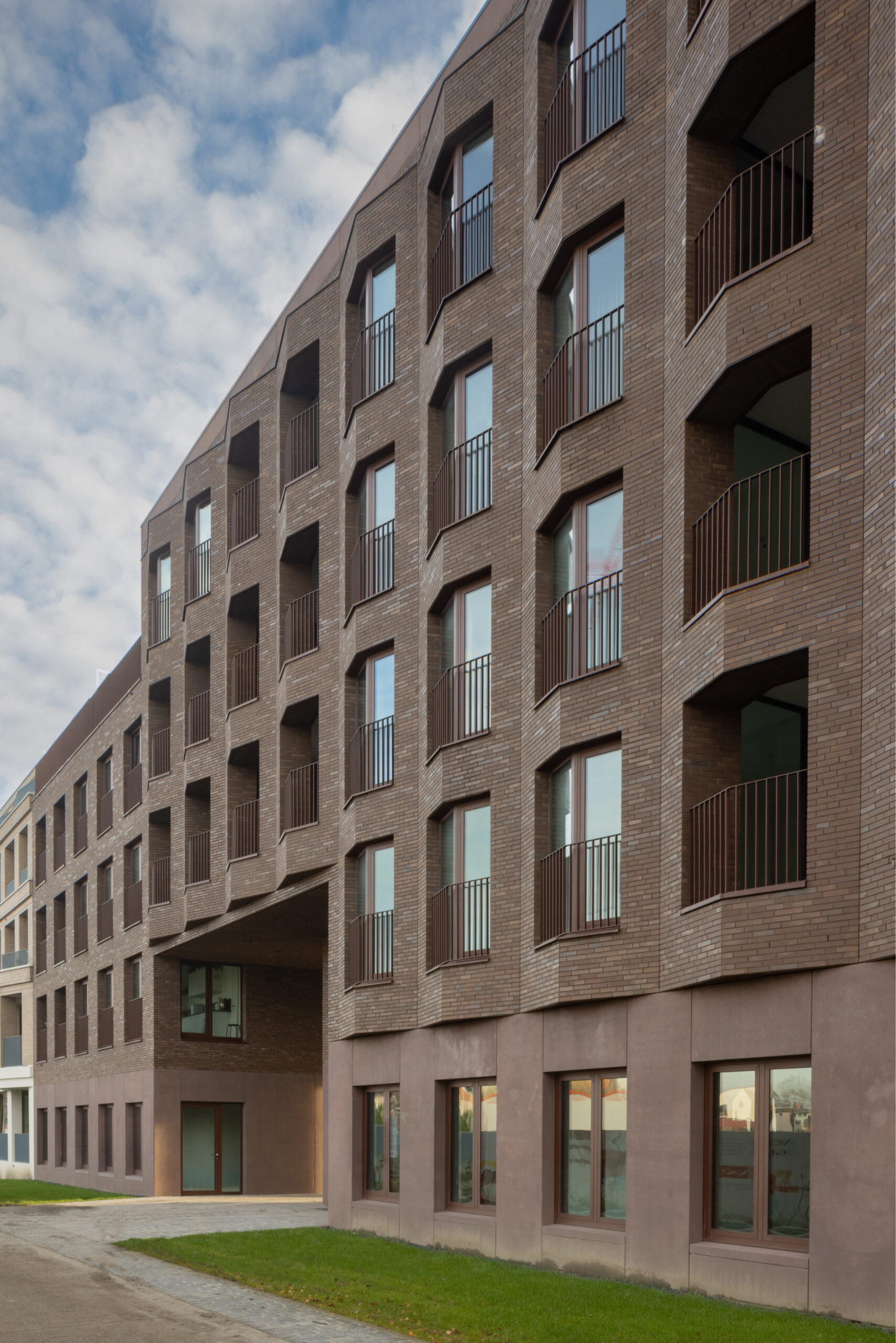 Gebouw Margareta met assistentiewoningen op de Komet-site in Mechelen.