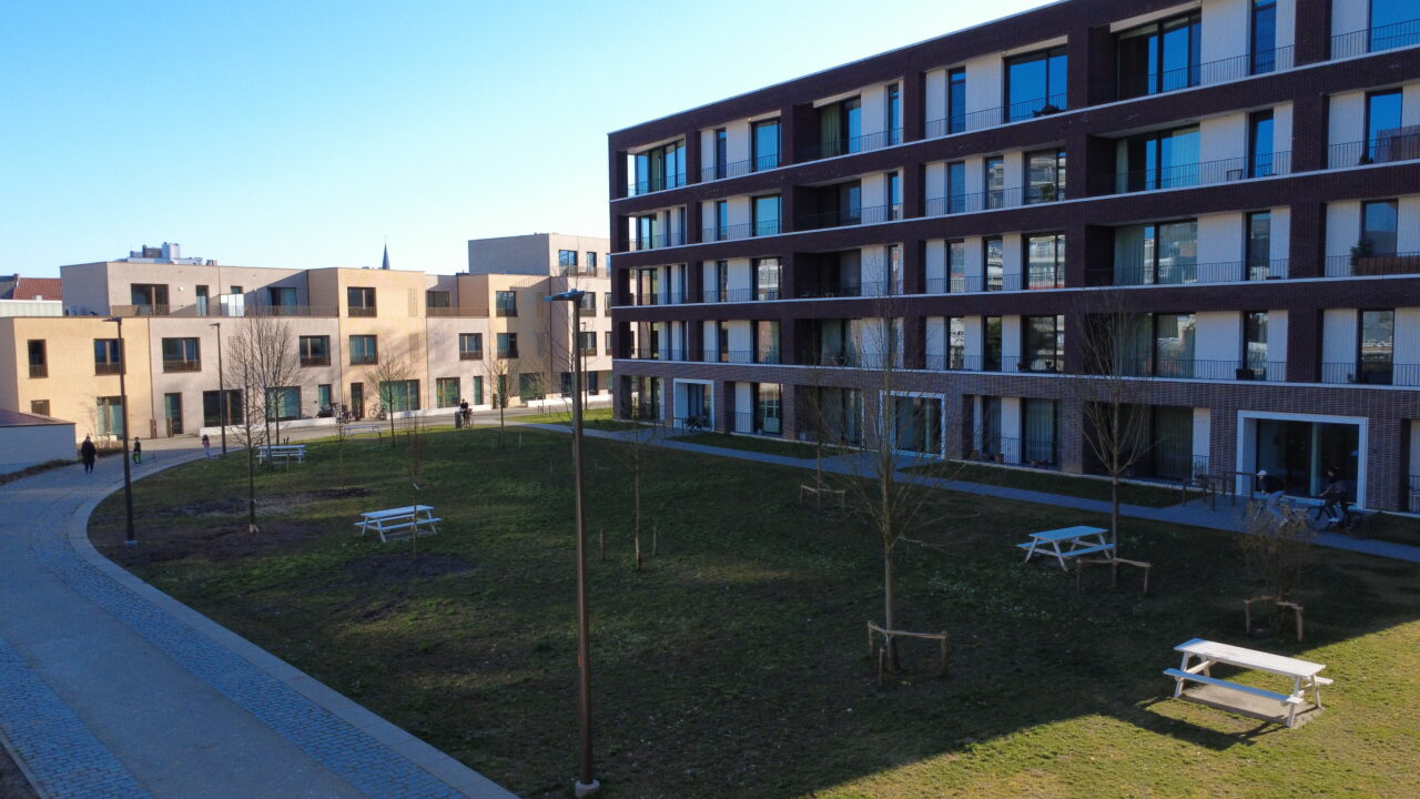 Huizen en appartementen met een gezellige ruime binnentuin op Komet Mechelen